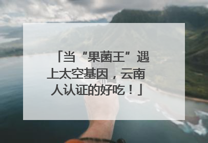 当“果菌王”遇上太空基因，云南人认证的好吃！