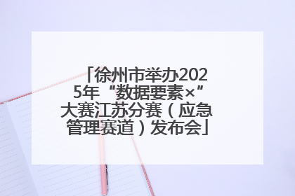 徐州市举办2025年“数据要素×”大赛江苏分赛（应急管理赛道）发布会