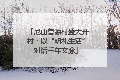 尼山鲁源村盛大开村：以“明礼生活”对话千年文脉