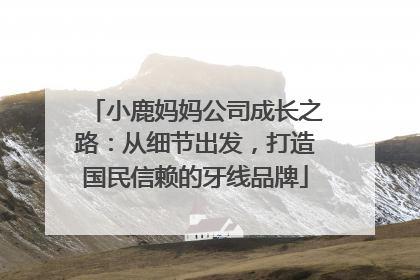 小鹿妈妈公司成长之路：从细节出发，打造国民信赖的牙线品牌