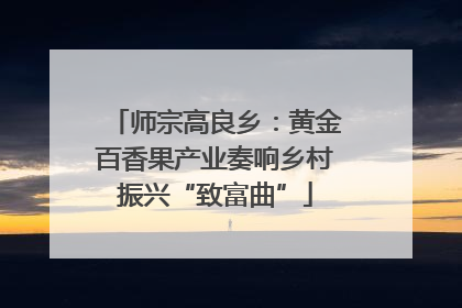 师宗高良乡：黄金百香果产业奏响乡村振兴“致富曲”