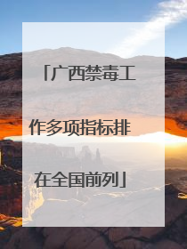 广西禁毒工作多项指标排在全国前列