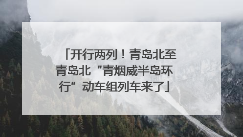 开行两列！青岛北至青岛北“青烟威半岛环行”动车组列车来了