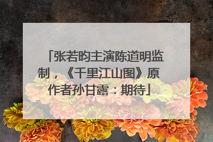 张若昀主演陈道明监制，《千里江山图》原作者孙甘露：期待