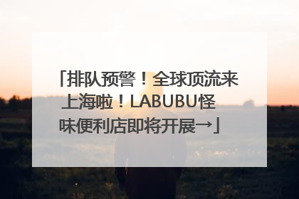 排队预警！全球顶流来上海啦！LABUBU怪味便利店即将开展→