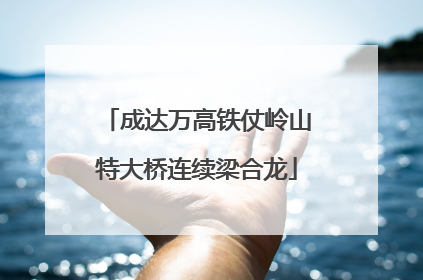 成达万高铁仗岭山特大桥连续梁合龙