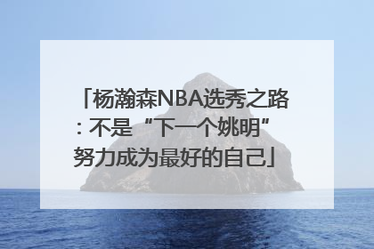 杨瀚森NBA选秀之路：不是“下一个姚明” 努力成为最好的自己