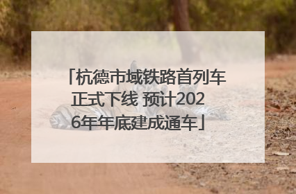 杭德市域铁路首列车正式下线 预计2026年年底建成通车
