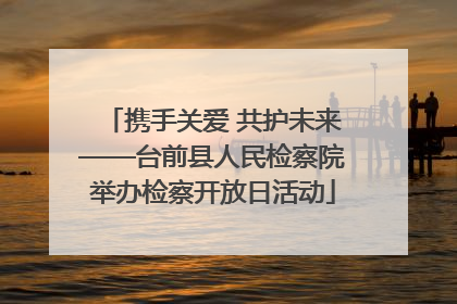 携手关爱 共护未来——台前县人民检察院举办检察开放日活动