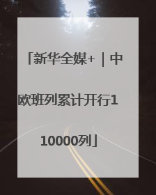 新华全媒+｜中欧班列累计开行110000列