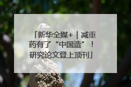 新华全媒+｜减重药有了“中国造”！研究论文登上顶刊