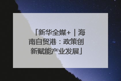 新华全媒+｜海南自贸港：政策创新赋能产业发展