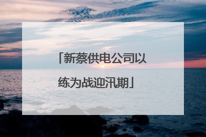 新蔡供电公司以练为战迎汛期