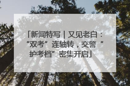 新闻特写｜又见老白：“双考”连轴转，交警“护考档”密集开启