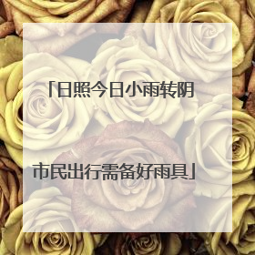 日照今日小雨转阴 市民出行需备好雨具