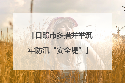 日照市多措并举筑牢防汛“安全堤”