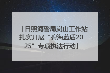 日照海警局岚山工作站扎实开展“碧海蓝盾2025”专项执法行动