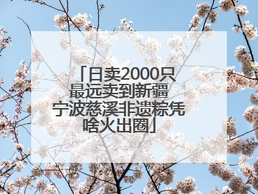 日卖2000只 最远卖到新疆 宁波慈溪非遗粽凭啥火出圈