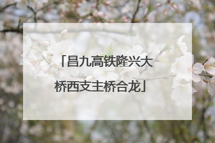 昌九高铁隆兴大桥西支主桥合龙