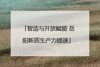 智造与开放赋能 岳阳新质生产力提速
