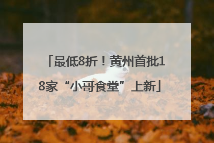 最低8折！黄州首批18家“小哥食堂”上新