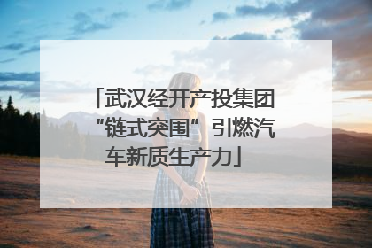 武汉经开产投集团“链式突围”引燃汽车新质生产力