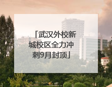 武汉外校新城校区全力冲刺9月封顶