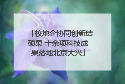 校地企协同创新结硕果 十余项科技成果落地北京大兴