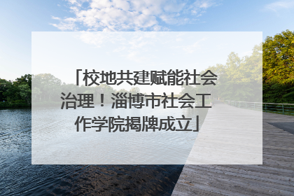 校地共建赋能社会治理！淄博市社会工作学院揭牌成立