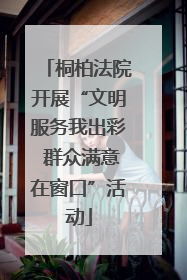 桐柏法院开展“文明服务我出彩 群众满意在窗口”活动