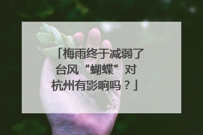 梅雨终于减弱了 台风“蝴蝶”对杭州有影响吗？