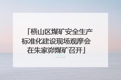 横山区煤矿安全生产标准化建设现场观摩会在朱家峁煤矿召开