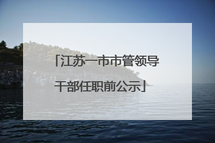 江苏一市市管领导干部任职前公示