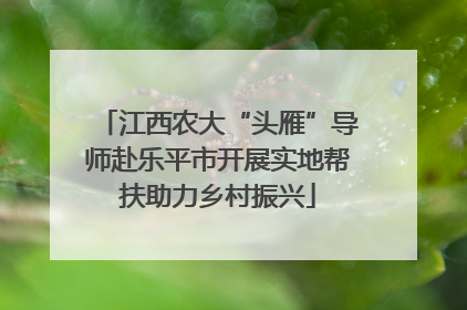 江西农大“头雁”导师赴乐平市开展实地帮扶助力乡村振兴
