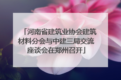河南省建筑业协会建筑材料分会与中建三局交流座谈会在郑州召开