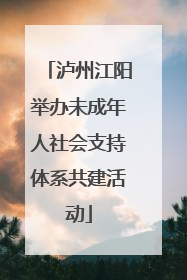 泸州江阳举办未成年人社会支持体系共建活动