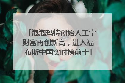 泡泡玛特创始人王宁财富再创新高，进入福布斯中国实时榜前十