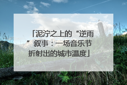 泥泞之上的“逆雨”叙事：一场音乐节折射出的城市温度