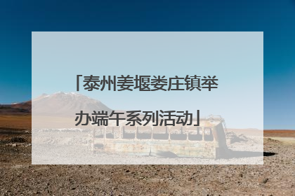 泰州姜堰娄庄镇举办端午系列活动