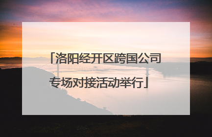 洛阳经开区跨国公司专场对接活动举行