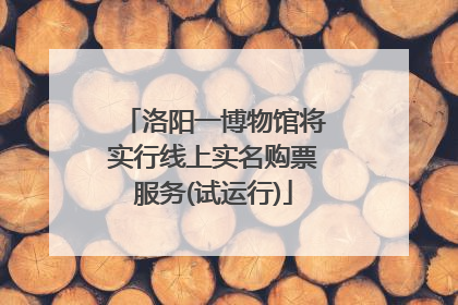 洛阳一博物馆将实行线上实名购票服务(试运行)
