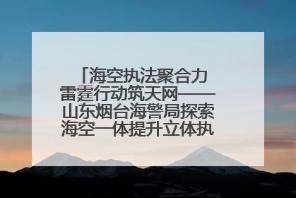 海空执法聚合力 雷霆行动筑天网——山东烟台海警局探索海空一体提升立体执法效能纪实