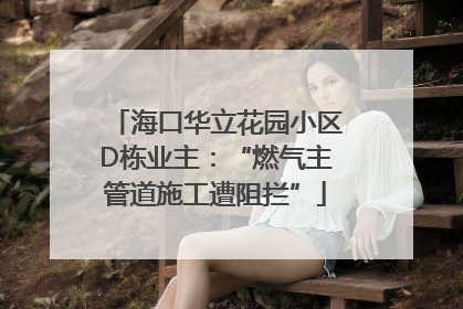 海口华立花园小区D栋业主：“燃气主管道施工遭阻拦”