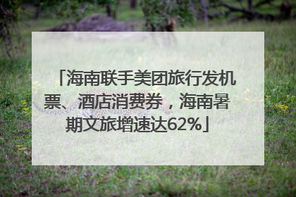 海南联手美团旅行发机票、酒店消费券，海南暑期文旅增速达62%