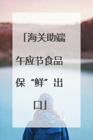 海关助端午应节食品保“鲜”出口