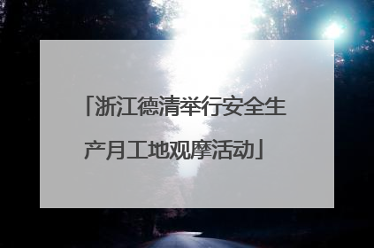 浙江德清举行安全生产月工地观摩活动