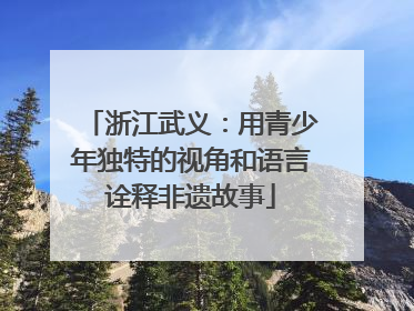 浙江武义：用青少年独特的视角和语言诠释非遗故事