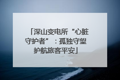 深山变电所“心脏守护者”：孤独守望护航旅客平安