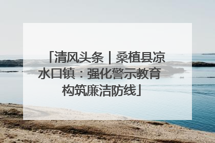 清风头条｜桑植县凉水口镇：强化警示教育 构筑廉洁防线