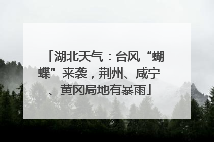 湖北天气：台风“蝴蝶”来袭，荆州、咸宁、黄冈局地有暴雨